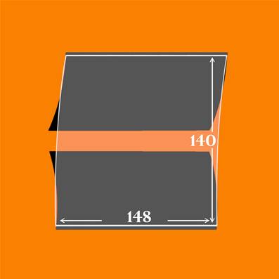 10 pochettes ID double soudure fond noir 148 x 140 mm ID1251