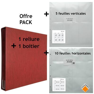 album bordeaux et boitier pour 180 CPA avec 15 feuilles blanches SAFE 6104B