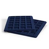 2 plateaux 24 cases carrés 33 mm TAB S bleu Leuchtturm 336508