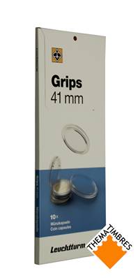 10 Capsules 41 mm pour pieces Leuchtturm GRIPS 41 334928