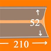 15 bandes Hawid double soudure fond noir 210 x 52 mm HA4052