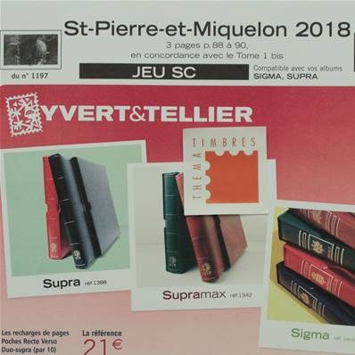 Jeu St Pierre et Miquelon SC 2018 Yvert et Tellier 133371