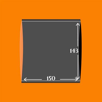 10 pochettes 150 x 143 D double soudure fond noir YT18150
