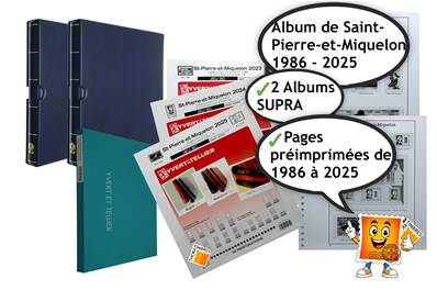 2 albums supra + Jeu SPM 1986 à 2025 Yvert et Tellier 913161