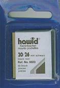 50 pochettes Hawid 6023 simple soudure fond noir 20 x 26 mm ID102