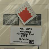 Feuilles Andorre Espagnol 2021 SAFE DUAL 2039-21