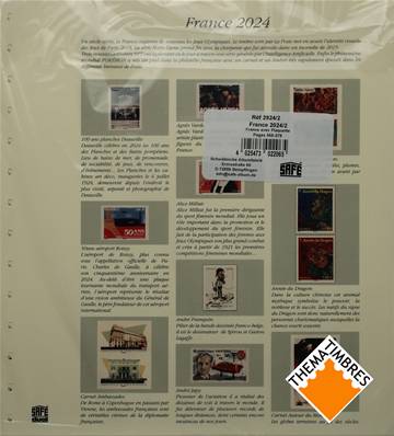 Feuilles France 2024 2e semestre avec plaquettes SAFE DUAL 2924-2