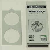 25 cadres autocollants 39.5 mm pour pieces Leuchtturm KRS39.5 313135