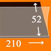 25 bandes Lindner simple soudure fond noir 210 x 52 mm HA1052