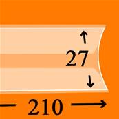 22 bandes Lindner double soudure fond transparent 210 x 27.5 mm HA3027