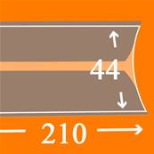 15 bandes Lindner double soudure fond noir 210 x 44 mm HA4044