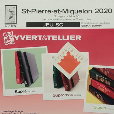 Jeu St Pierre et Miquelon SC 2020 Yvert et Tellier 135409
