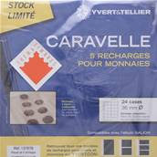 5 recharges caravelle pour monnaies 24 cases de 36 mm Yvert et Tellier 137678