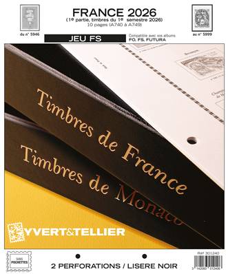 Jeu France Futura FS 2026 1er semestre Yvert et Tellier 301240