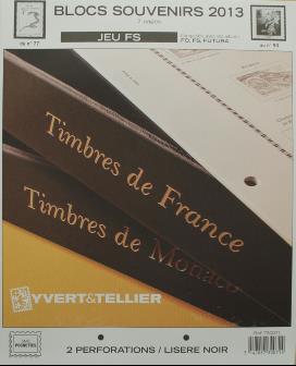 Jeu France Futura FS 2013 Blocs Souvenirs Yvert et Tellier 730071