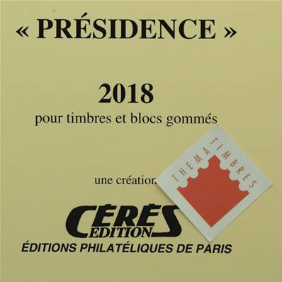 Jeu Presidence 2018 France sans charniere Ceres PF18