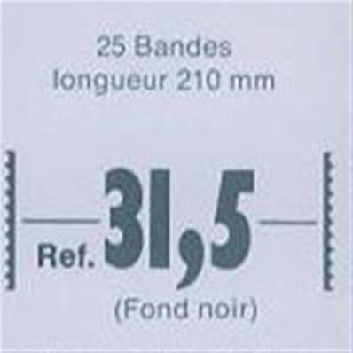 25 bandes Hawid double soudure fond noir 210 x 31.5 mm ID1031