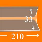 25 bandes Hawid double soudure fond noir 210 x 33 mm ID1033