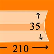 15 bandes Lindner double soudure fond transparent 210 x 35 mm HA3035