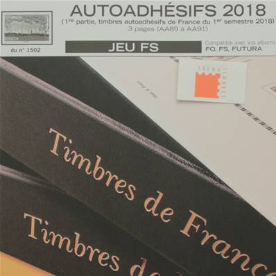 Jeu France Futura FS 2018 1er sem. Autoadhésifs Yvert 132370