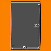 10 pochettes 150 x 220 D double soudure fond noir YT18151