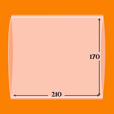 5 pochettes 210 x 170 D double soudure fond transparent YT182108