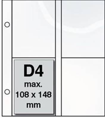 10 gaines transparentes D4 à 4 poches DAVO 23704