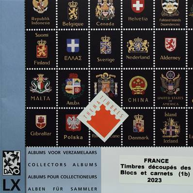 Feuilles 1b Luxe timbres découpés blocs carnets France 2023 DAVO 53753
