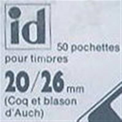 50 pochettes Hawid double soudure fond noir 20 x 26 mm ID1012