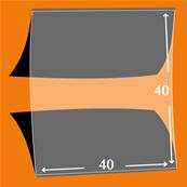 50 pochettes ID double soudure fond noir 40 x 40 mm ID1017