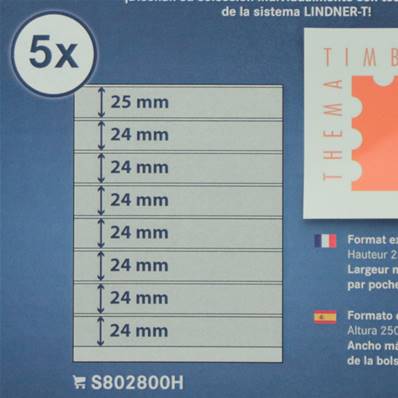 5 feuilles freestyle à 8 bandes LINDNER  S802800H