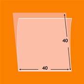 50 pochettes 40 mm x 40 mm simple soudure fond transparent Yvert 181408