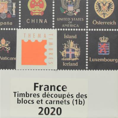 Feuilles standard ST-LX 1B timbres découpés blocs carnets France 2020 DAVO