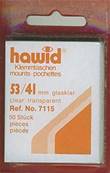 50 pochettes Hawid 7115 simple soudure fond transparent 53 x 41 mm 316106