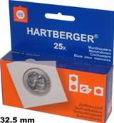 boite de 25 étuis carton HB autocollants 32.5 mm Hartberger 8320325