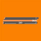 25 bandes ID double soudure fond noir 210 x 28.5 mm ID1028
