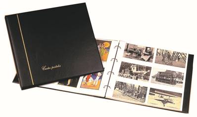 album pour 180 Cartes Postales Anciennes noir avec 15 feuilles à fond blanc 6103