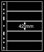 10 Feuilles noires à 5 bandes Optima 5S Leuchtturm 333229