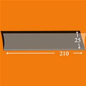 25 bandes Lindner simple soudure fond noir 210 x 25 mm HA1025