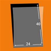 50 pochettes 24 mm x 40 mm simple soudure fond noir Yvert 18223