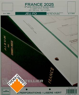 Jeu France Futura FO 2025 2e semestre Yvert et Tellier 301136