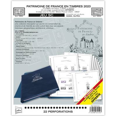 Jeu Patrimoine de France SC 2023 Yvert et Tellier 830154