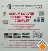 Feuilles France 2024 complet Album Louvre Edition Ceres FF24C
