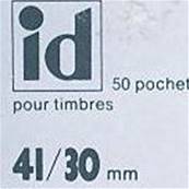 50 pochettes Hawid double soudure fond noir 41 x 30 mm ID1018