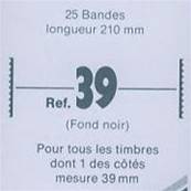 25 bandes Hawid double soudure fond noir 210 x 39 mm ID1039