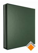 Reliure  14 anneaux Skai et etui assorti vert cdre Safe 806 816