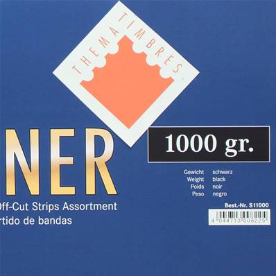 assortiment  1000 grammes bandes fond noir S11000 Lindner