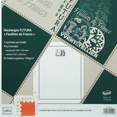 10 feuilles Feuillets de France Futura Yvert et Tellier 1429