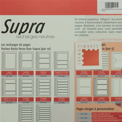10 recharges Duo Supra 7 bandes Yvert et Tellier 1807