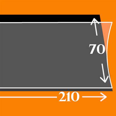 10 bandes 210 mm x 70 mm simple soudure fond noir Yvert 18070